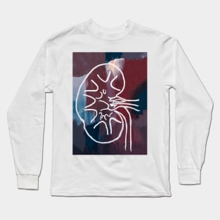 Gouached Abstract Kidney Long Sleeve T-Shirt